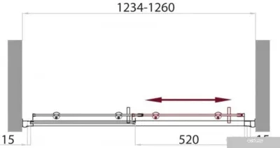 BelBagno UNO-BF-1-125-C-Cr (прозрачное стекло)