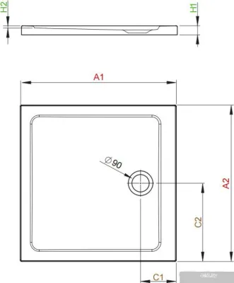 Душевой поддон Radaway Doros C 90x90 [SDRC9090-01]