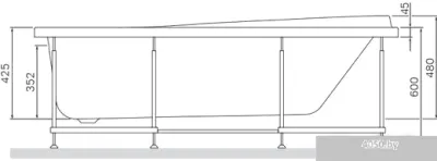 Ванна AM.PM W80A-170-070W-A 170x70 (с каркасом)