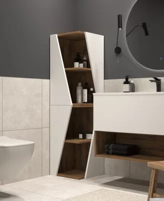 ЗОВ Шкаф Кито 40 CK40LAMWML (левый, аттик/белый матовый)