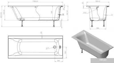 Ванна Astra-Form Нью-Форм 170x70