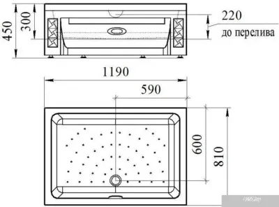 Душевой поддон Radomir 119x81 1-11-0-1-0-013