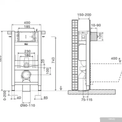 Инсталляция для унитаза OLI 820 expert plus [721703]