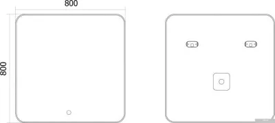 Axus Зеркало Tobo Eco 80x80 Стандарт