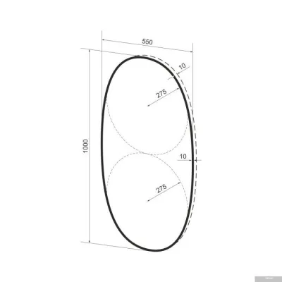 Wellsee Зеркало 7 Rays' Spectrum 172201460, 55 х 100 см