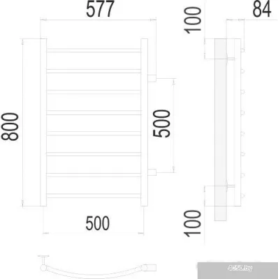 Полотенцесушитель TERMINUS Классик П8 500x800 бп 500