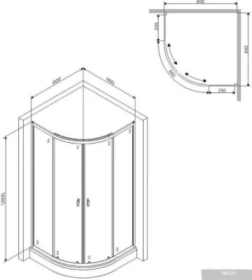 AM.PM X-Joy Twin Slide W88G-205-080MT64 80x80