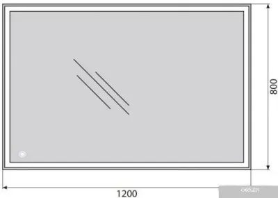 BelBagno Зеркало SPC-GRT-1200-800-LED-TCH