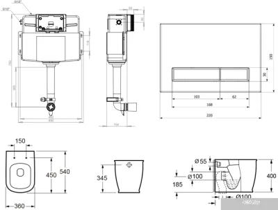 Унитаз Lavinia Boho Relfix Bell Pro Set 4 в 1 77060207