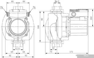 Насос Wilo TOP-Z 25/10 (1~230 V, PN 10, RG)