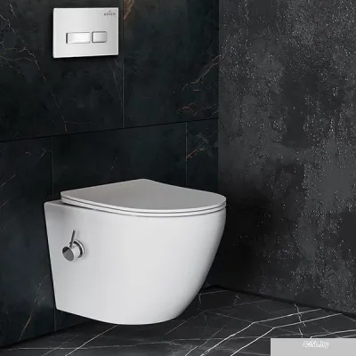 Roxen Antares Bidet в комплекте с инсталляцией StounFix Slim 6 в 1 962866 (кнопка: белое стекло)