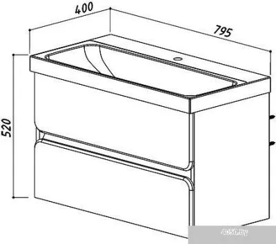 Belux Тумба под умывальник Париж НП 80-02