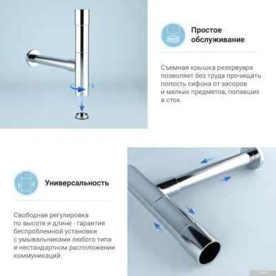 Wellsee Drainage System 182114000 (хром)