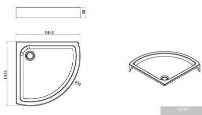 Душевой поддон AM.PM Like Solo Slide W83T-315-090W