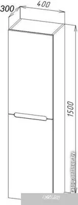 BelBagno Шкаф-пенал Etna-1500-2A-SC-BL-P-L (bianco lucido)
