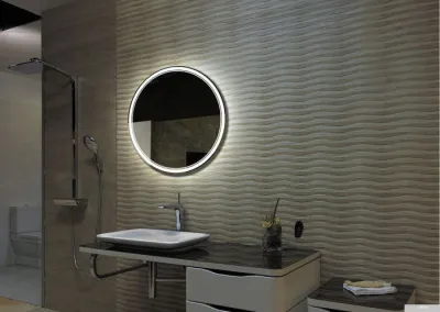 Пекам Зеркало с подсветкой Ring 2 80x80 (с сенсором на зеркале)