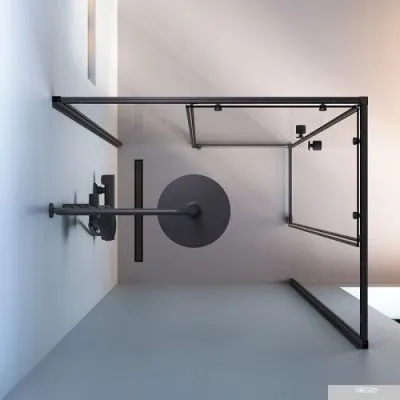 AM.PM X-Joy Square Slide 120x80 W94G-403-12080-BТ (черный/прозрачное стекло)