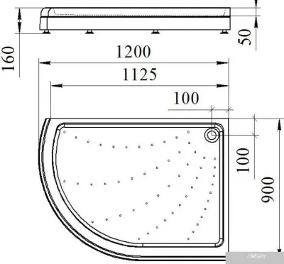 Душевой поддон Radomir 120x90 1-11-0-1-0-010