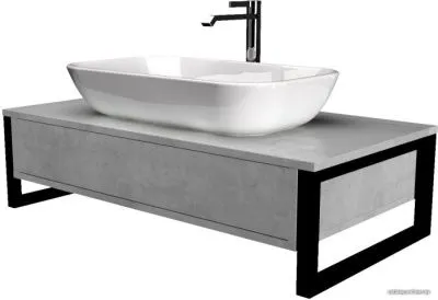 1Марка Тумба под умывальник Grunge Loft 80П У85851 (бетон светлый)