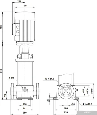 Насос Grundfos CR 3-5 A-FGJ-A-E-HQQE