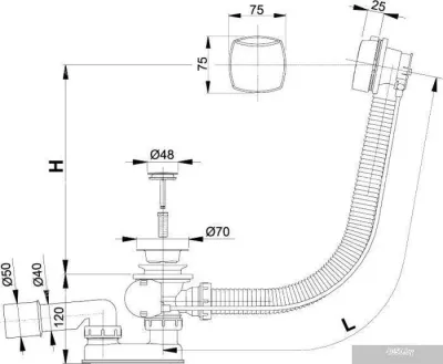 Сифон Alcaplast A51CR