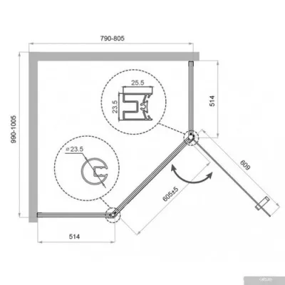 BelBagno UNO-195-PH-1-100/80-C-Cr