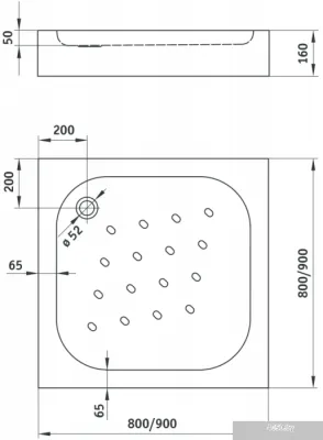 Душевой поддон Deante Corner 80x80 KTC 042B