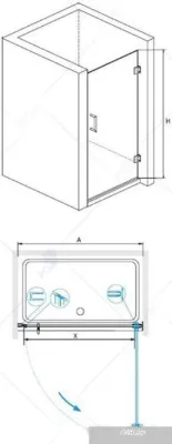 RGW HO-011B 60 (черный/прозрачное стекло)