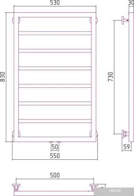 Полотенцесушитель Сунержа Канцлер 800x500 31-0254-8050