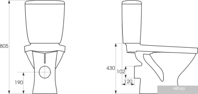 Унитаз Cersanit Trento [S-KO-TR011-3-6-PL-w]
