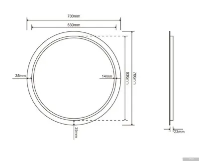 Roxen Зеркало Brimen 510195-70 70х70