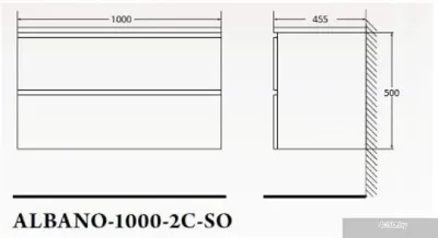 BelBagno Тумба под умывальник ALBANO-1000-2C-SO-RR