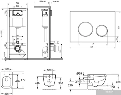Унитаз Lavinia Boho Relfix One Compacto 6 в 1 77050156