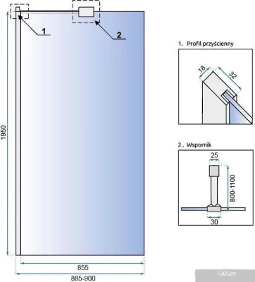 Rea Aero N 90 (хром/прозрачное стекло)