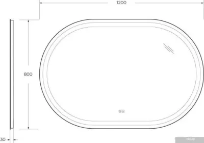 Cezares Зеркало CZR-SPC-GIUBILEO-1200-800-TCH-WARM