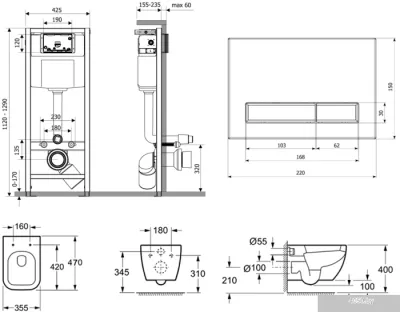 Унитаз Lavinia Boho Relfix One Compacto 6 в 1 77040063