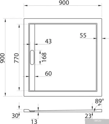 Душевой поддон Cezares TRAY-AS-A-90-30-NERO