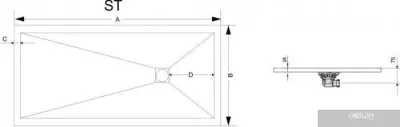 Душевой поддон RGW ST-0128G 120x80