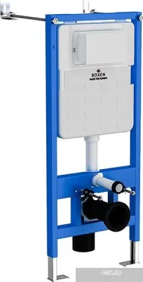 Roxen Antares Bidet в комплекте с инсталляцией StounFix Slim 6 в 1 960516 (кнопка: оружейная сталь)