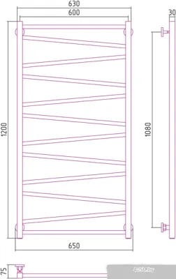 Полотенцесушитель Сунержа Сирокко 1200х600 00-0253-1260