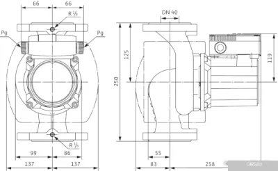 Насос Wilo TOP-S 40/15 (3~400/230 V, PN 6/10)