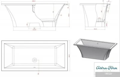 Ванна Astra-Form Лотус 185x85