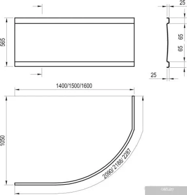 Экран под ванну Ravak A Rosa 160 CZL1000A00