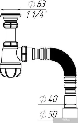 Сифон Aquant S1015-35-MR