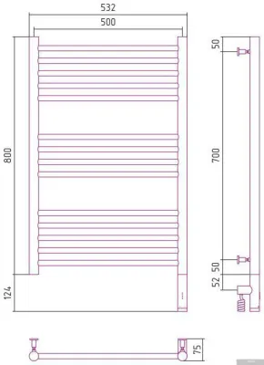 Сунержа Богема 3.0 прямая 800х500 МЭМ правый 31-5805-8050