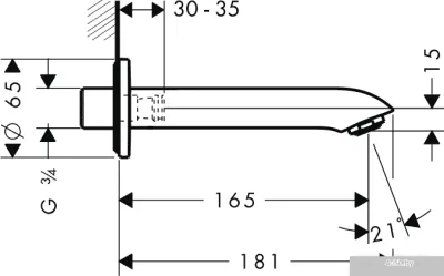 Излив Hansgrohe Metris 31494000