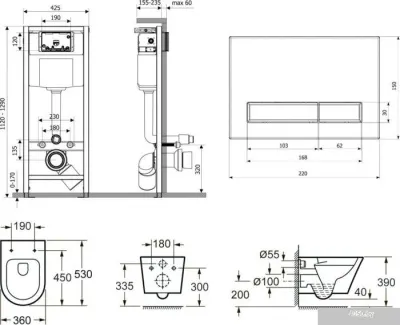 Унитаз Lavinia Boho Relfix Biore Rimless 6 в 1 75110176 (белый пластик)