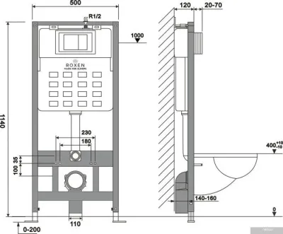 Roxen Cube One Rimless 6 в 1 StounFix Slim 616329 (оружейная сталь/металл)