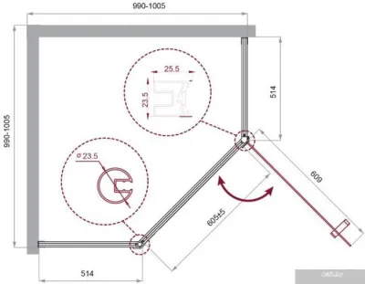 BelBagno UNO-195-P-1-100-C-NERO