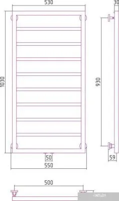 Полотенцесушитель Сунержа Канцлер 1000x500 30-0254-1050